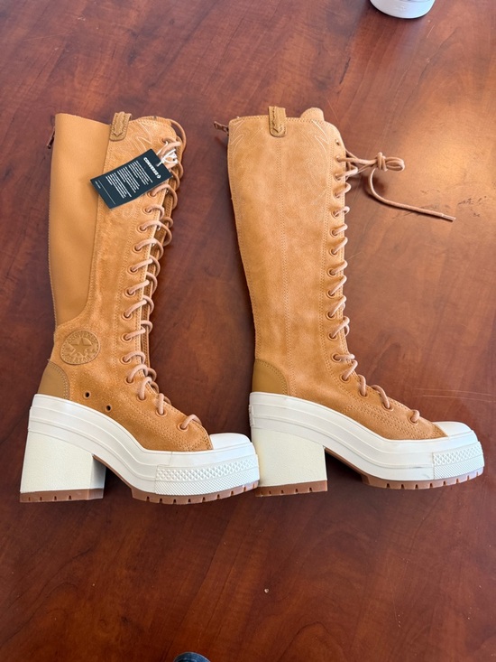 Converse Shoes - Converse women’s lace up delux heel high platform size 5 women’s new with tags